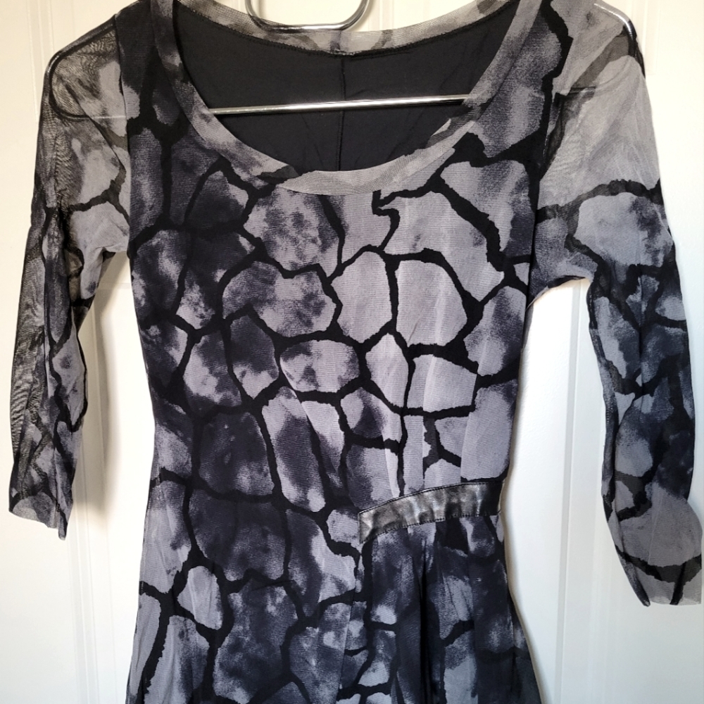 Gray Pattern Locally Crafted Dress